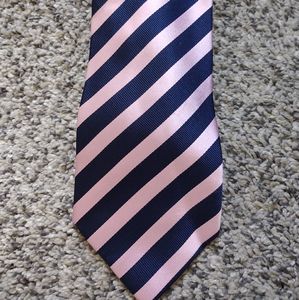 Men's Pink & Navy Striped Silk Neck Tie